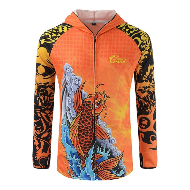 Fishing Clothes Carp Fishing Jerseys Breathable Moisture-wicking Summer Sun UV Protection Outdoor Sport Fishing shirts-2