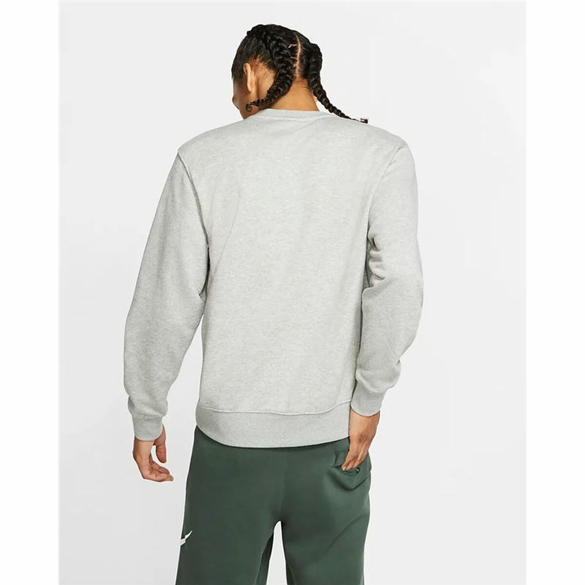 Men’s Sweatshirt without Hood Nike Sportswear Club Grey Light grey M-3