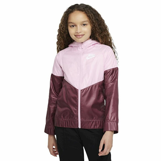 Children's Sports Jacket Nike Sportswear Windrunner Pink-0