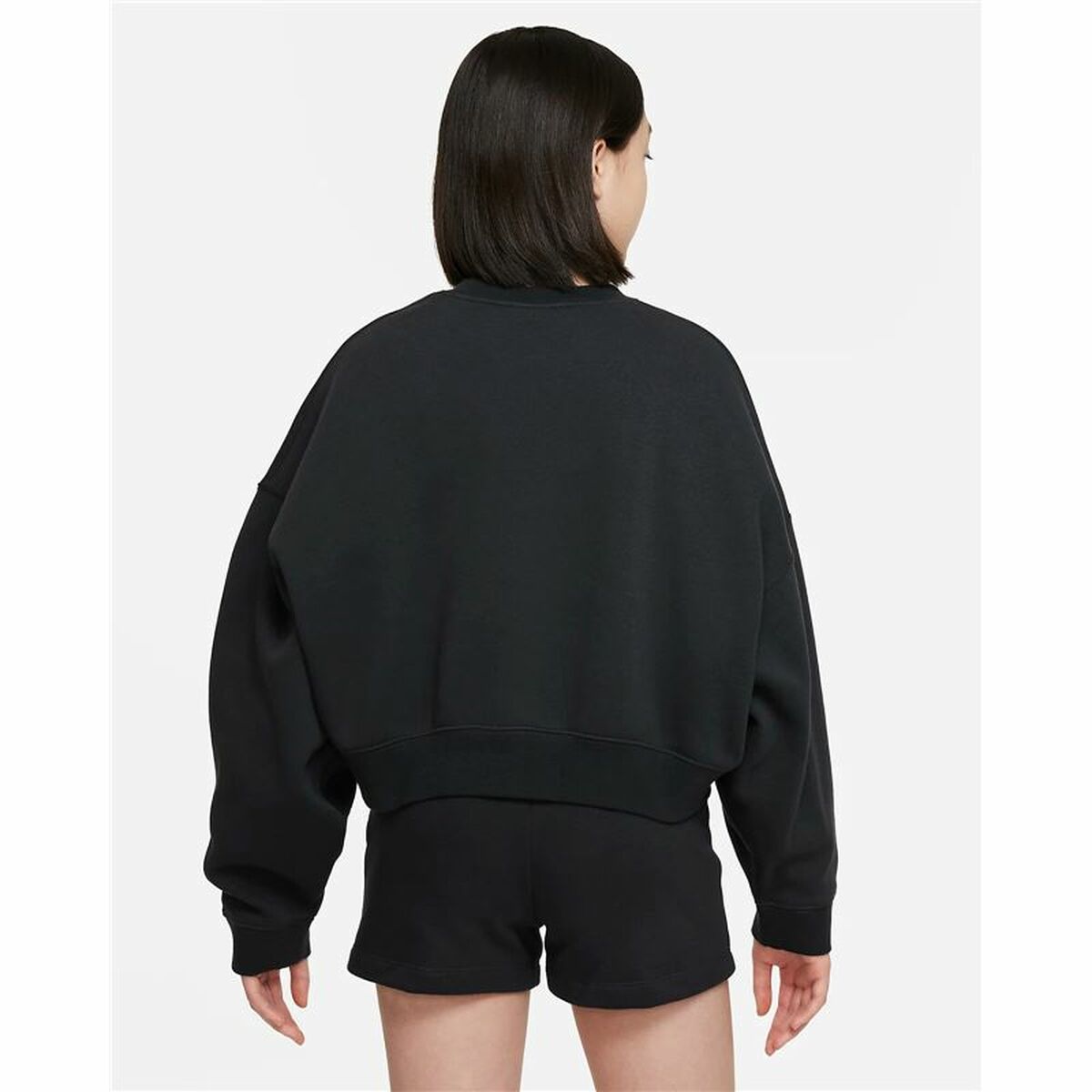 Hoodless Sweatshirt for Girls Nike Sportswear Trend Black-3