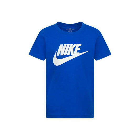 Child's Short Sleeve T-Shirt Nike Sportswear Futura Blue-0