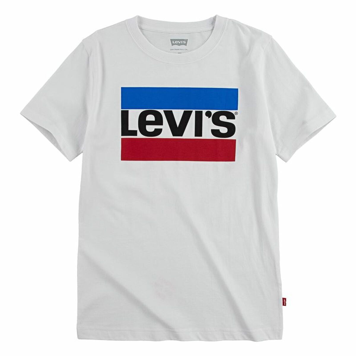 Child's Short Sleeve T-Shirt Levi's Kids Sportswear Logo White-0