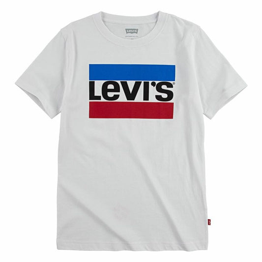 Child's Short Sleeve T-Shirt Levi's Kids Sportswear Logo White-0