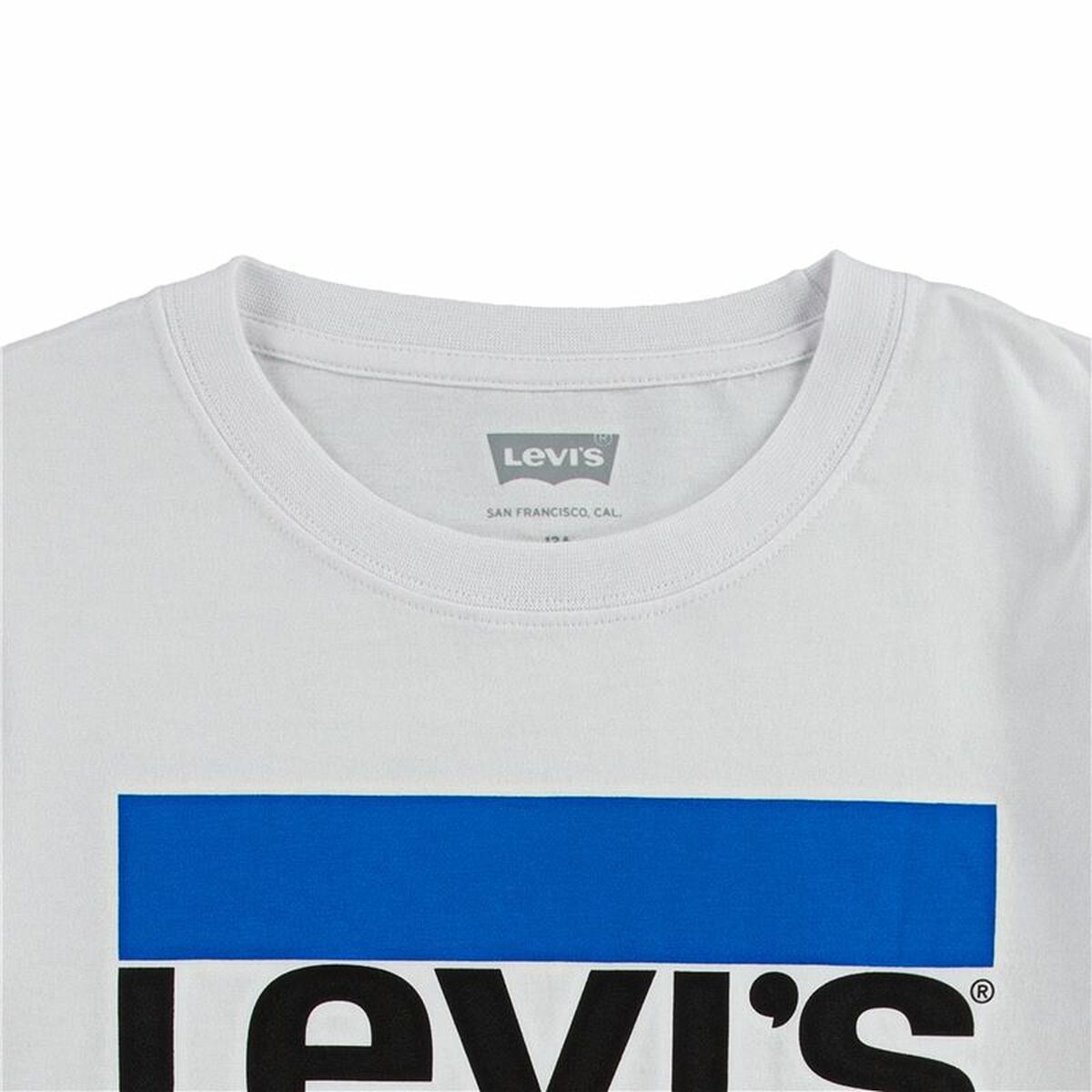 Child's Short Sleeve T-Shirt Levi's Kids Sportswear Logo White-3