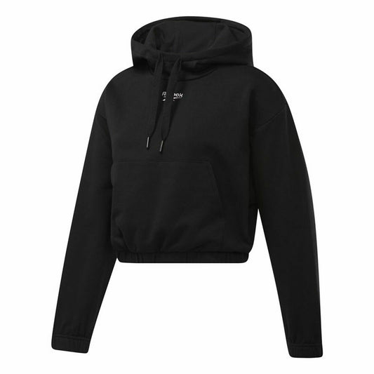 Women’s Hoodie Reebok Sportswear Cropped Black-0