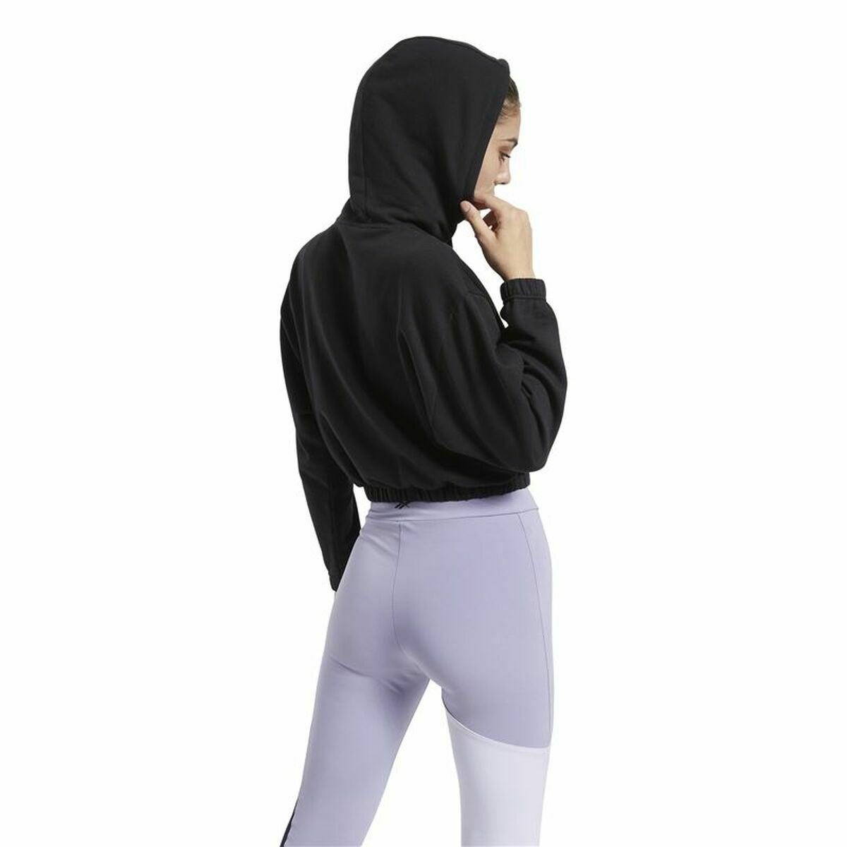Women’s Hoodie Reebok Sportswear Cropped Black-3