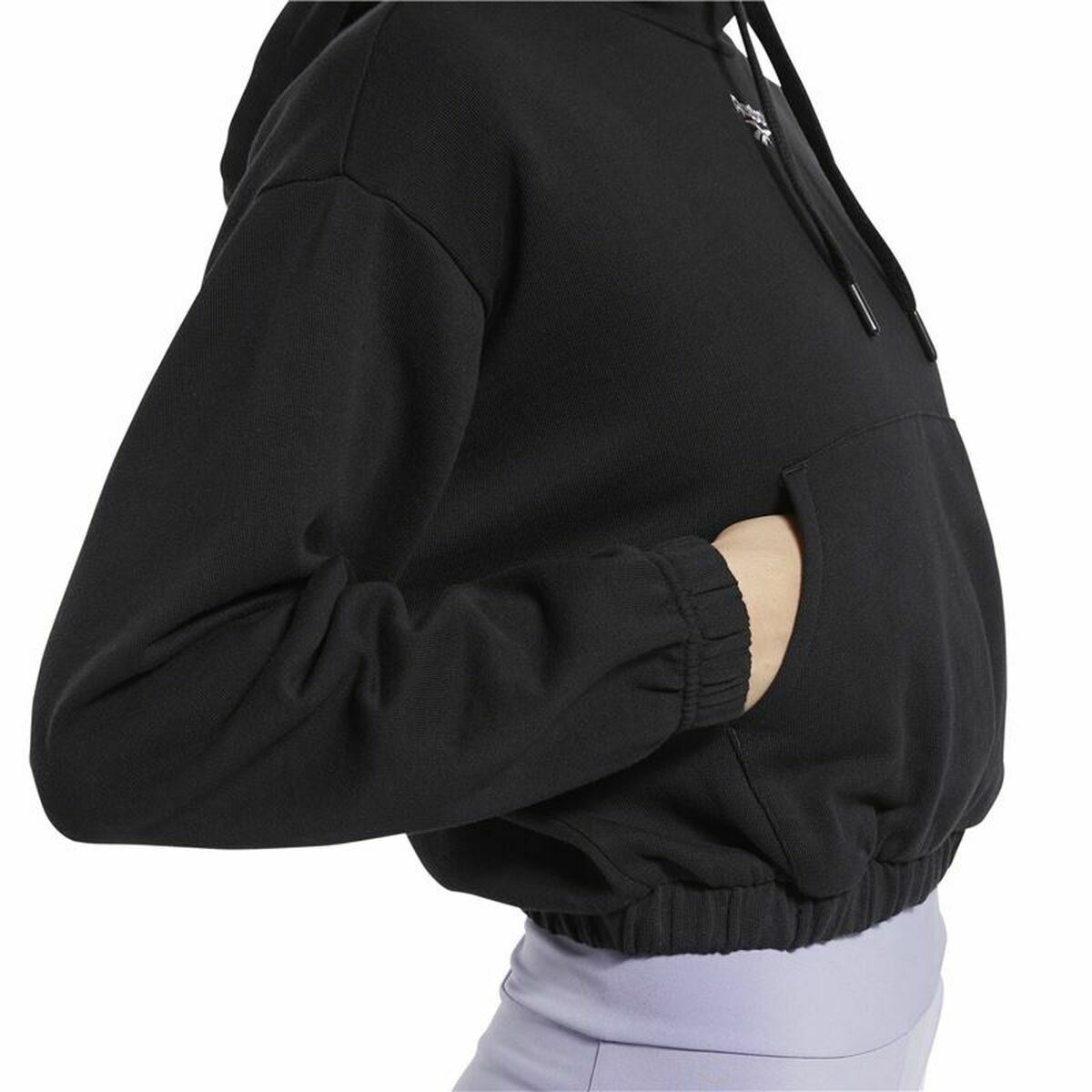 Women’s Hoodie Reebok Sportswear Cropped Black-2