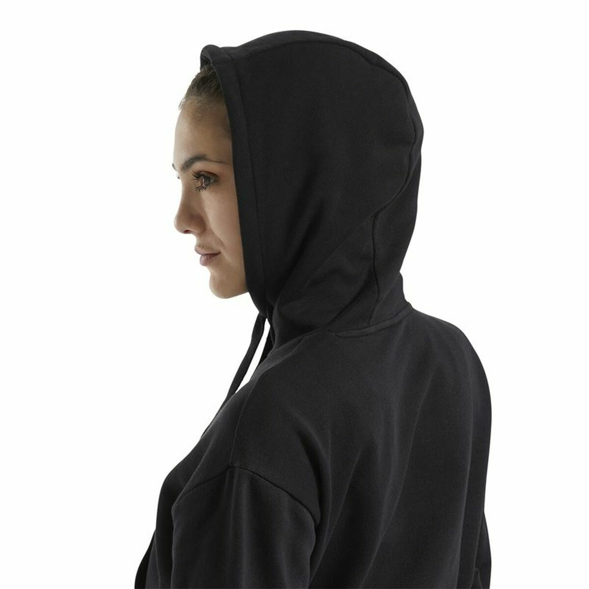 Women’s Hoodie Reebok Sportswear Cropped Black-1