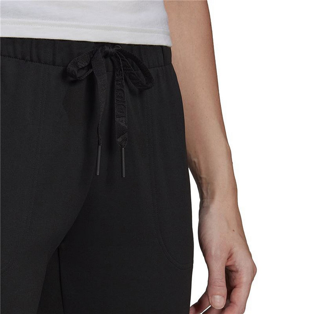 Long Sports Trousers Adidas Sportswear Versatile Lady Black-5