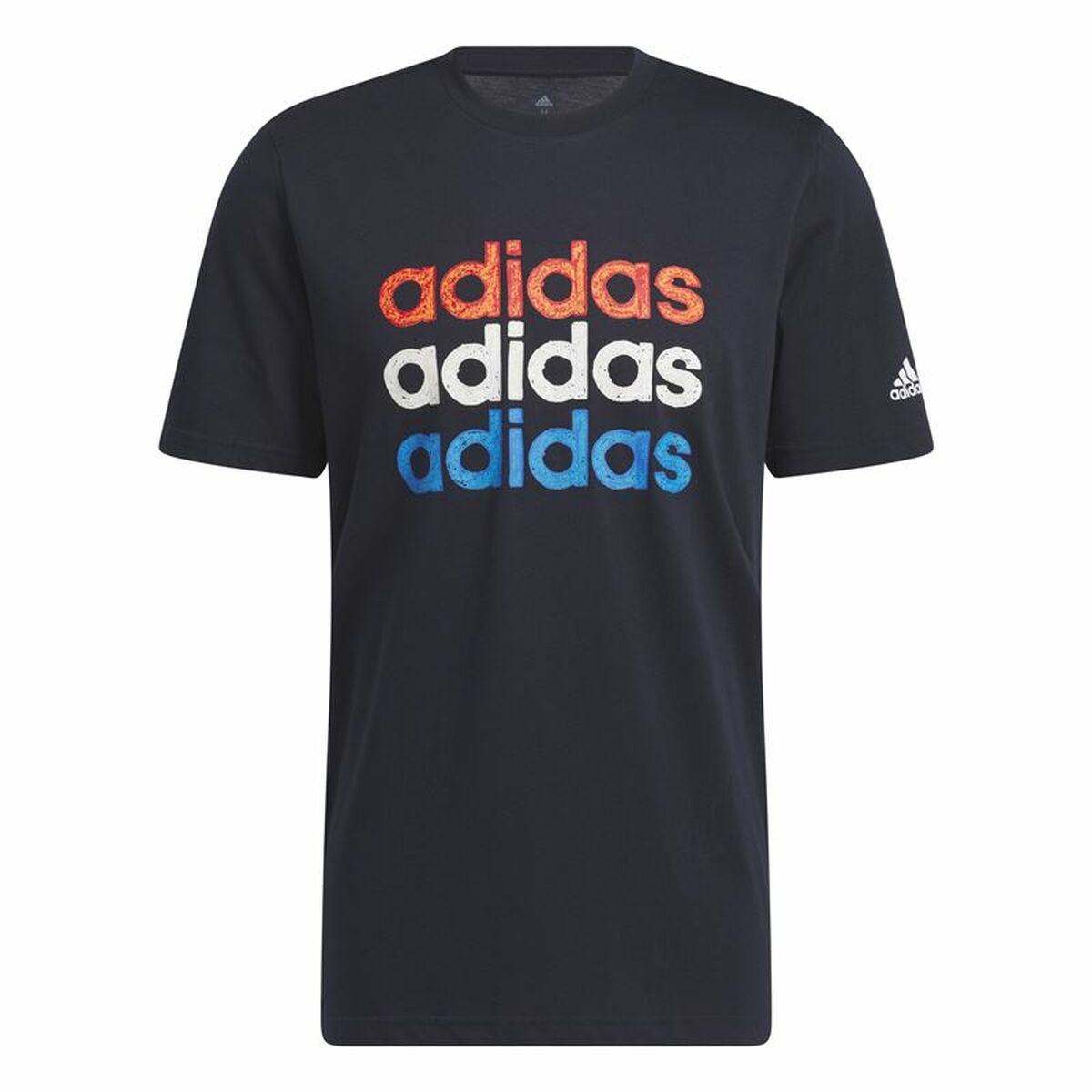 Men’s Short Sleeve T-Shirt Adidas Multi Linear Sportswear Graphic (L)-0