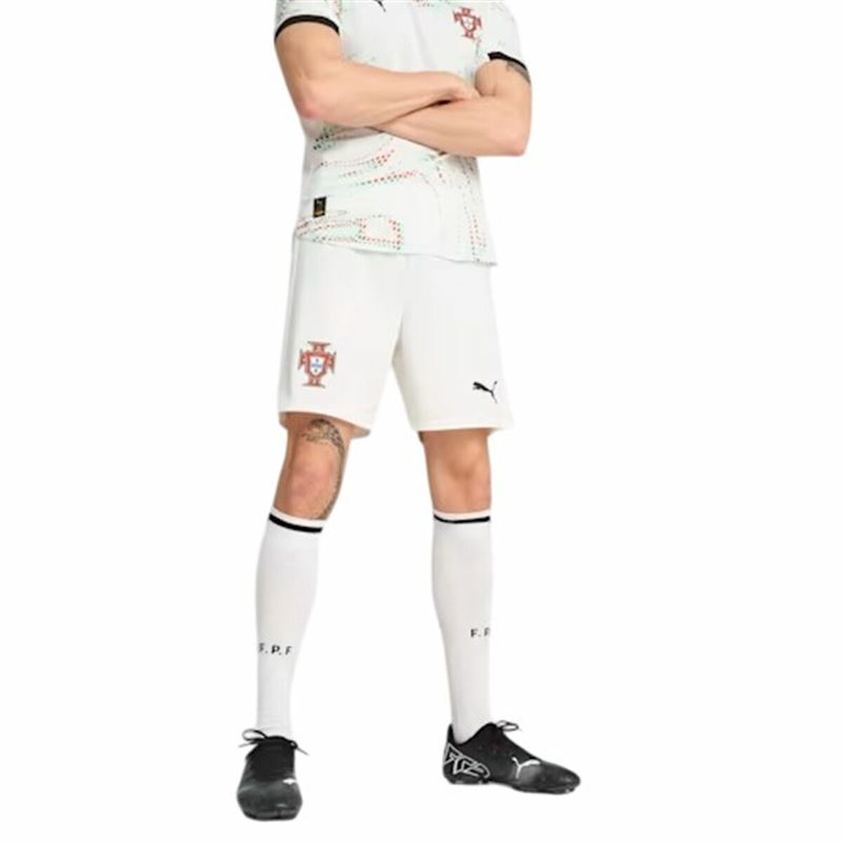 Men's Sports Shorts Puma Portugal White-6