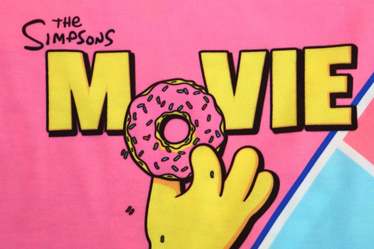 Women  Cartoon Printed  Girl Donuts O-neck T Shirts-2