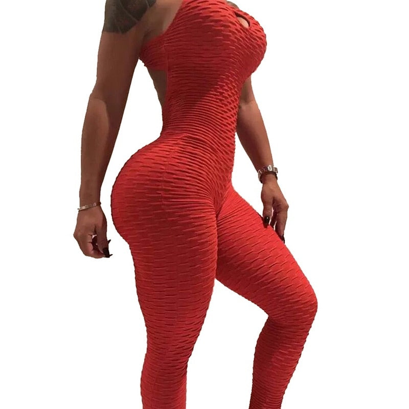 Sexy Women's Tracksuit Yoga Pants High Waist Gym Play Suit Push up Slim Sport Backless Top Running Sportswear Soft Jumpsuit-1