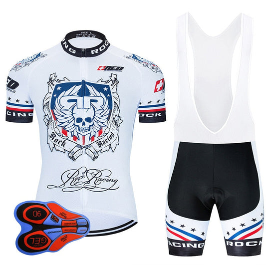Rock Racing Cycling Clothing 9D Bib Set MTB Uniform Team Bicycle Clothes Quick Dry Bike Jersey Men’s Short Maillot Culotte-0