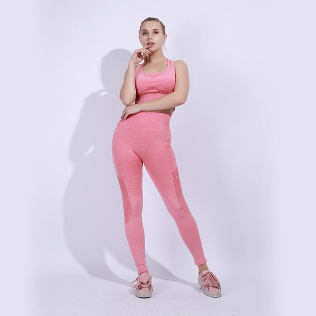 Yoga Set Sports Bra and Leggings Women Gym Set Clothes Seamless Workout Fitness Sportswear Fitness Sports Suit Sportswear-5