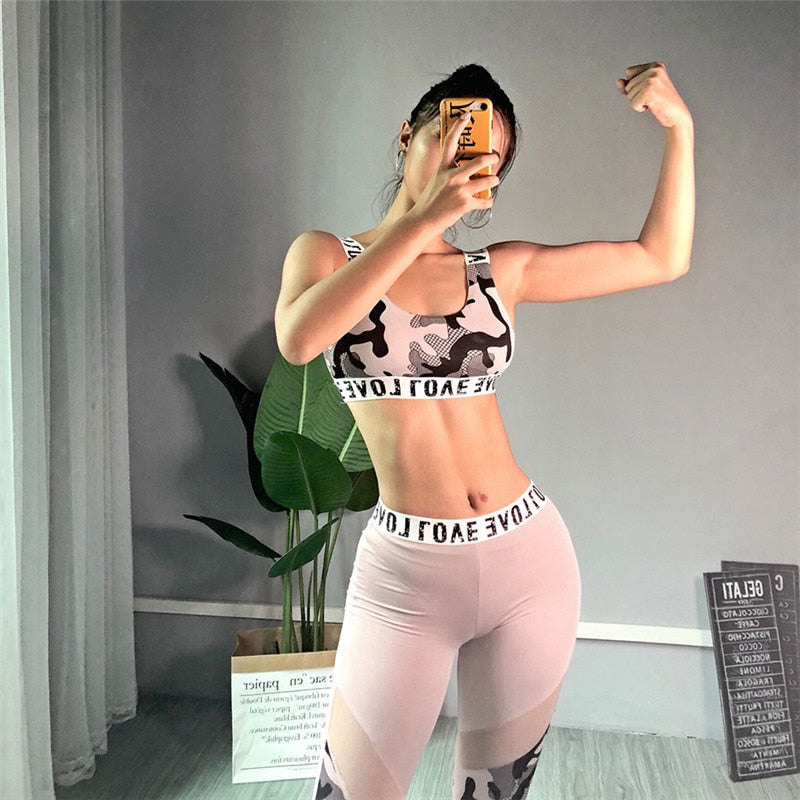 Seamless Camo Patchwork Yoga Set Women Gym Clothes Bra Crop Top Legging Shorts Sexy Fitness Sportswear Running Workout Tracksuit-3