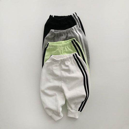 Autumn Baby Kids Unisex Casual Striped Long Sleeves Pullover and Pants Sportswear Clothing Set-1
